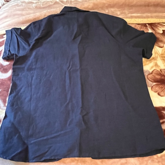 Perry Ellis | Men’s Linen Blend Navy Blue Front Open Shirt; Size XL (tall) NWT - Picture 2 of 15